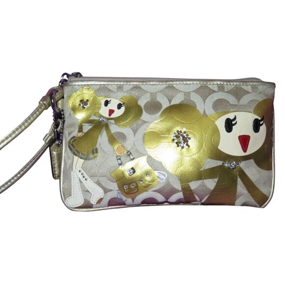 SOLD  Coach Poppy Goldy Cheerleader Embellished Limited Edition Collectors - Picture 1 of 13